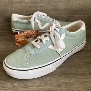 Vans Sport Denim Washed Blue True White Size 8 Men's NWOB